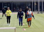 Amsterdam 14 mei 2020
Memphis Depay Edgar David Orlando Engelaar en Ronald Koeman jr trainen in het olympisch stadion.
