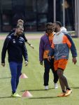 Amsterdam 14 mei 2020
Memphis Depay Edgar David Orlando Engelaar en Ronald Koeman jr trainen in het olympisch stadion.