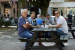 Amsterdam 31 mei 2020
Quincy Schellevis met zijn vrouw op terras in de cornelis schuytstraat. Met Mark Teurlings