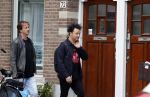 Amsterdam 24 mei 2020
Rop Verheijen met zijn partner op straat in Amsterdam zuid.