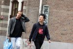 Amsterdam 24 mei 2020
Rop Verheijen met zijn partner op straat in Amsterdam zuid.
