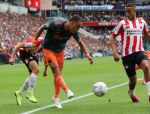 Eindhoven, 22 September 2019 Kompetitiewedstrijd PSV-AJAX, eindstand 1-1
Seiozen 2019/2020
Sergino Dest Mohamed Ihattaren en Michal Sadilek