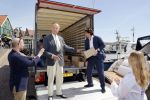 Volendam 1 juni 2020
Forum van Democratie met Thierry Baudet Theo Hiddema en Wybren van Haga zijn in Volendam tijdens de opening van de terrassen.
