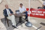 Volendam 1 juni 2020
Forum van Democratie met Thierry Baudet Theo Hiddema en Wybren van Haga zijn in Volendam tijdens de opening van de terrassen.