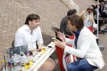 Volendam 1 juni 2020
Forum van Democratie met Thierry Baudet Theo Hiddema en Wybren van Haga zijn in Volendam tijdens de opening van de terrassen.