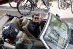 Amsterdam 29 mei 2021
Beau v Erven Dorens in zij Jaguar cabriolet in het centrum van Amsterdam.