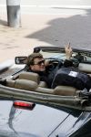 Amsterdam 29 mei 2021
Beau v Erven Dorens in zij Jaguar cabriolet in het centrum van Amsterdam.
