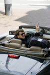Amsterdam 29 mei 2021
Beau v Erven Dorens in zij Jaguar cabriolet in het centrum van Amsterdam.