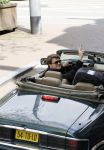 Amsterdam 29 mei 2021
Beau v Erven Dorens in zij Jaguar cabriolet in het centrum van Amsterdam.