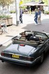 Amsterdam 29 mei 2021
Beau v Erven Dorens in zij Jaguar cabriolet in het centrum van Amsterdam.
