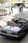 Amsterdam 29 mei 2021
Beau v Erven Dorens in zij Jaguar cabriolet in het centrum van Amsterdam.