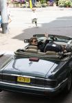 Amsterdam 29 mei 2021
Beau v Erven Dorens in zij Jaguar cabriolet in het centrum van Amsterdam.