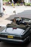 Amsterdam 29 mei 2021
Beau v Erven Dorens in zij Jaguar cabriolet in het centrum van Amsterdam.
