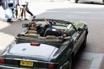 Amsterdam 29 mei 2021
Beau v Erven Dorens in zij Jaguar cabriolet in het centrum van Amsterdam.