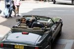 Amsterdam 29 mei 2021
Beau v Erven Dorens in zij Jaguar cabriolet in het centrum van Amsterdam.