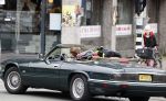 Amsterdam 29 mei 2021
Beau v Erven Dorens in zij Jaguar cabriolet in het centrum van Amsterdam.