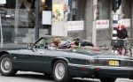 Amsterdam 29 mei 2021
Beau v Erven Dorens in zij Jaguar cabriolet in het centrum van Amsterdam.