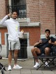 Amsterdam 5 juni 2021
Justin Kluivert met vrienden op straat in Amsterdam zuid