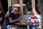 Amsterdam 31 mei 2021
Maarten Spanjer en Rijk de Gooijer jr drinken drankje op terras.