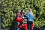 Amsterdam 21 mei 2021
Martijn Krabbe met zijn vrouw Deborah op zijn vespa scooter