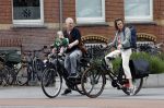 Amsterdam 28 mei 2022
Hajo Bruins met vriendin en dochtertje op de fiets in Amsterdam zuid.