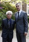 Laren 2 juni 2022
Begrafenis / dienst van Willibrord Frequin in de Sint Jansbasiliek in Laren . Jacques d Ancona met partner Hans