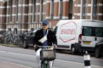 Amsterdam 27 mei 2022
Marc-Marie Huijbregtss op de fiets in Amsterdam zuid