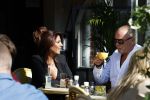 Amsterdam 14 mei 2022
Rachel Hazes en Big Willem v Boxtel op terras bij de joffers
