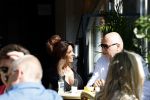 Amsterdam 14 mei 2022
Rachel Hazes en Big Willem v Boxtel op terras bij de joffers