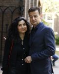 Laren 2 juni 2022
Begrafenis / dienst van Willibrord Frequin in de Sint Jansbasiliek in Laren . Wilfred Genee met zijn vrouw