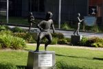 Zeist 13 mei 2022
Beelden van div grootheden uit de nedelandse voetbalgeschiedenis. Oa Ruud Gullit Johan Cruijff Edwin v d Sar Willem v Hanegem en Rinus Michels op de KNVB Campus