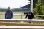 Alkmaar eo 17 mei 2023
Marco Borsato krijgt uitleg over dressuur van een instructeur op een manege