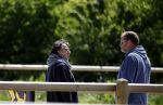 Alkmaar eo 17 mei 2023
Marco Borsato krijgt uitleg over dressuur van een instructeur op een manege