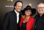 Amsterdam 22 mei 2023
Uitreiking Buma awards in Tuschinski Amsterdam.
Riny Schreijenberg met partner  en William Janz ( Nederlandse Julio Iglesias)