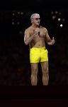 Amsterdam 25 mei 2024
Dries Roelvink treedt op in een gele zwembroek tijdens het toppers concert in de Johan Cruijff arena