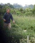 Blaricum 25 mei 2024
Linda de Mol en haar vriend Jeroen Rietbergen gaan met hun twee labradors wandelen op de hei bij Blaricum .