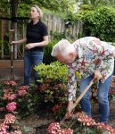 Noordwijk 24 mei 2024
Erica Meiland en Martien Meiland planten bijzondere hortensiaâ€™s in de tuin van hun Boutique Pension Code RosÃ©.