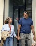 Amsterdam 17 mei 2024
Sandra Masmeijer met haar nieuwe vriend Steven Cnudde op de pc hooftstraat.