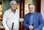 Den Haag 23 april 2025
Boekpresentatie Hugo Borst bij Paagman . Matthijs v Nieuwkerk  interviewde Hugo. Dick Advocaat en Cor Pot