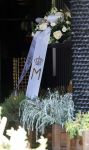 Zwolle 1 mei 2025
Herdenkingsdienst Jonnie Boer bij de Librije . Bloemstuk Koning Willem Alexander en Koningin Maxima