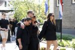 Zwolle 1 mei 2025
Herdenkingsdienst Jonnie Boer bij de Librije . Therese Boer Jimmie Boer en Isabelle Boer en links chefkok Nelson Tanate
