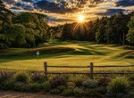 Eindhovensche Golf Hole 18 en oefengreef Karikatuur