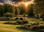 Eindhovensche Golf Hole 18 en oefengreef Karikatuur