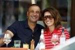 Amsterdam 2 mei 2026
Ruud Gullit en zijn vriendin Karin de Rooy op terras in Amsterdam zuid
