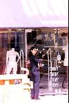 Amsterdam 11 juni 1999
Carmen Rijkaard werkend in de etalage van DKNY in de PC Hooftstraat