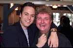 Blaricum, 8 juni 1999
Uitreiking CD van Koos Alberts
Op de foto Frans Bauer met Emile Hartkamp