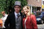 Naarden 5 juni 1999
Trouwen Soren Lerby
Danielle v 't Schip met haar broer Johnny de Mol