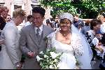 Loenen aan de Vecht Holland
9 juni 1999
New Glascow Ranger-player MICHAEL MOLS  with his wifeJANE
Wedding today