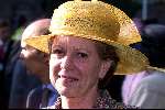 9 juni 1999
Haringparty Nijenrode - Breukelen
Neelie Kroes met hoed