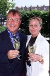 Amsterdam 16 juni 1999
Tom Mulder 30 jaar discjockey bij de radio met vrouw